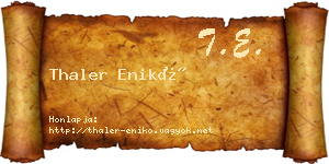 Thaler Enikő névjegykártya