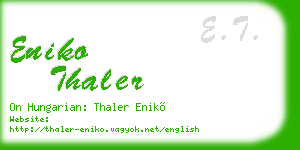 eniko thaler business card